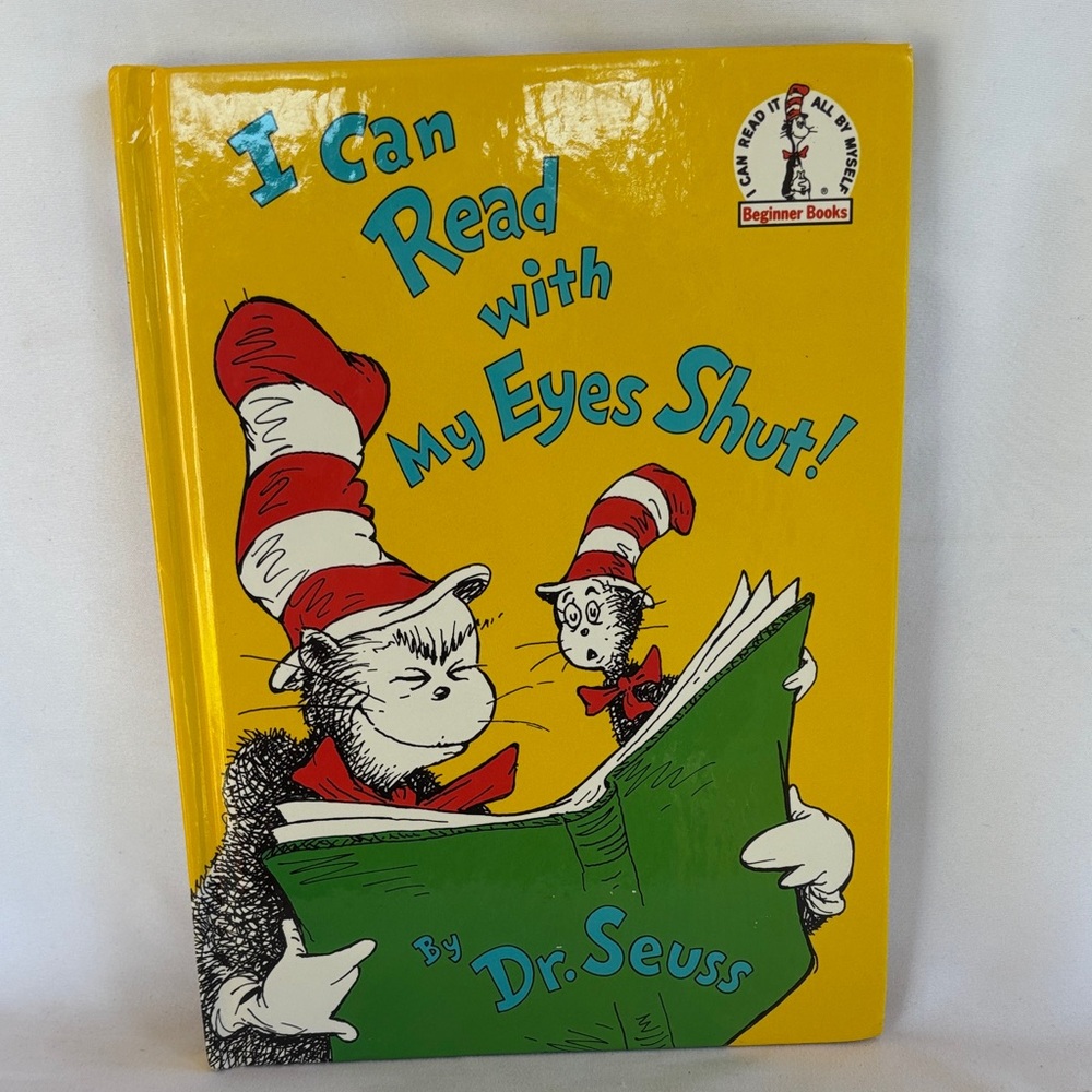 VINTAGE 1978! BRAND NEW DR. SEUSS I CAN READ WITH MY EYES SHUT! HARDCOVER BOOK. - Picture 2 of 8